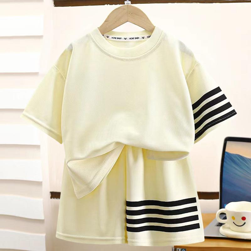 Product Introduction of BarongKids【COD】Baby Kids Terno Sando Suit For Boy Girl T-shirt W/shorts Waffle For 0-7 Years Old baby Minimalist Design 2 Piece Set Casual Work Sports OOTD Unisex For Child Summer Outfit Indoor Outdoor Wear 13