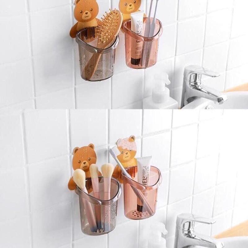 Sét 3 chiếc cốc gấu đựnġ bàn chải Đựng Bàn Chải Nhà Tắm 6