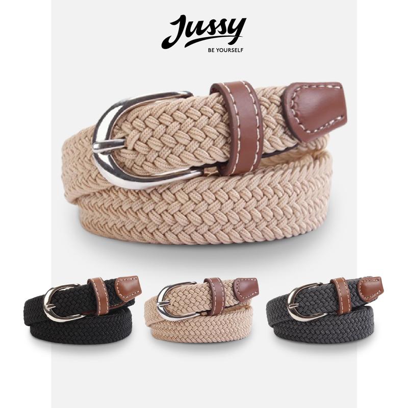 Thắt Lưng Dây Thừng Khóa Tròn Xỏ Lổ JTL39 Jussy Official Thắt Lưng Nam Nữ Bản Nhỏ 2,5cm Màu Vintage Khóa Hợp Kim BềnChắc