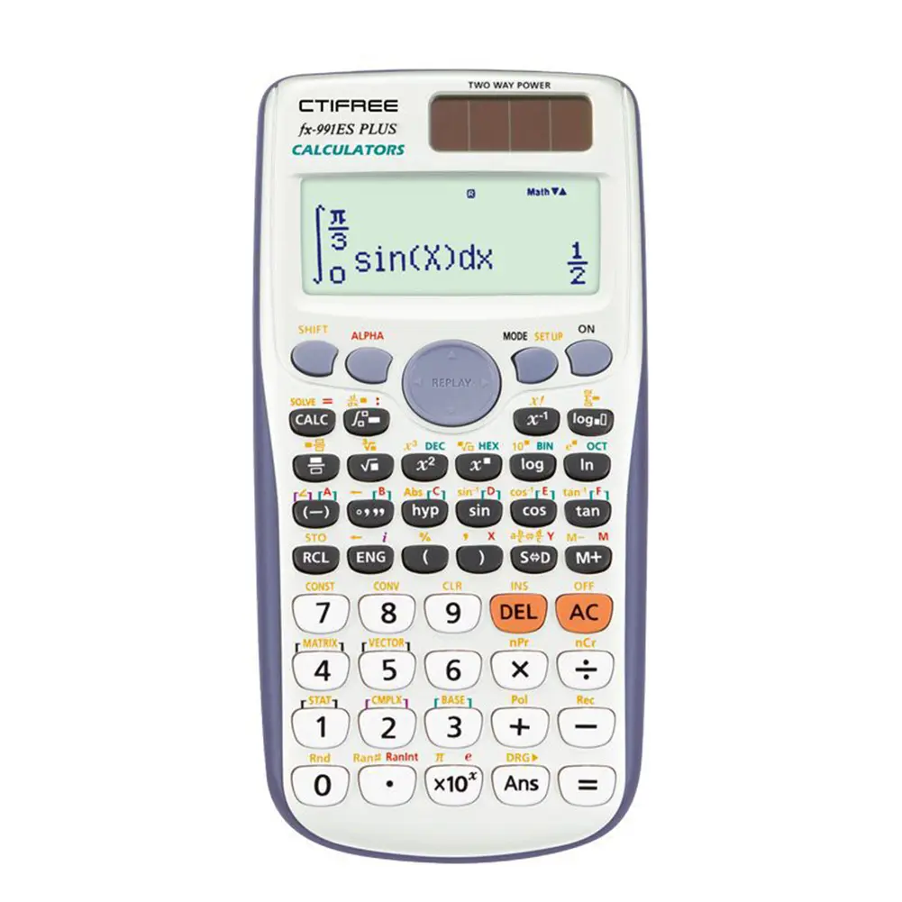 Calculator for 991ES-PLUS Original Scientific Calculator 417 Functions For High School University Students Office Coin Battery #468880
