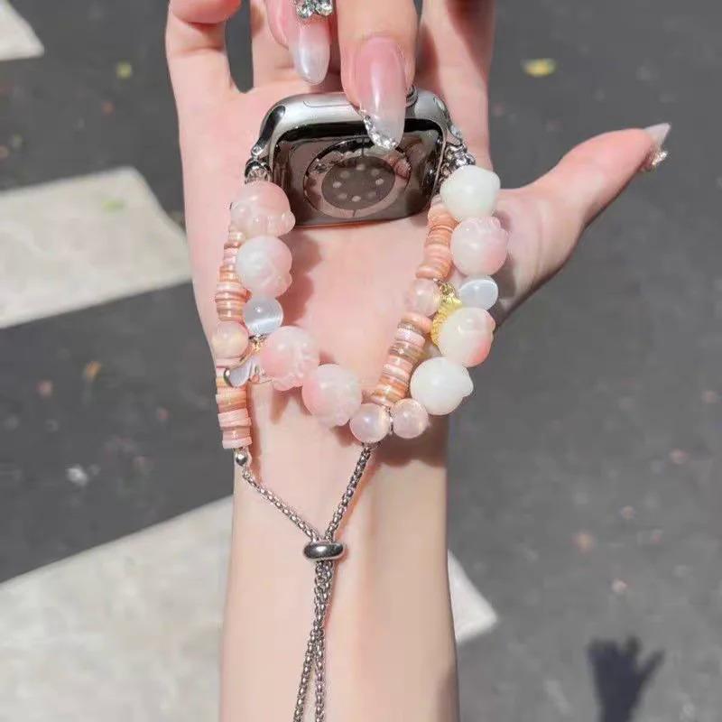 Product Introduction of Ladies Strap For Apple Watch Ultra 2 band 49mm 45mm 41mm For iWatch Series 9 8 7 6 5 SE 44mm 40mm Bodhi Seashell Metal Bracelet 3