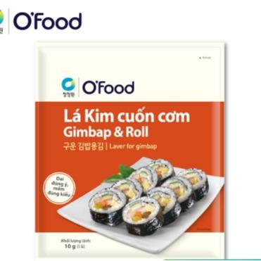 Rong biển / lá kim cuốn cơm Hàn Quốc O'food 10g, sử dụng cho các món kimbap, sushi Snack Ăn Vặt Thức Ăn snack, lá kim cuộn com ,rong biển cuốn com,rong biển Cay rong  bientienloi rong  bien