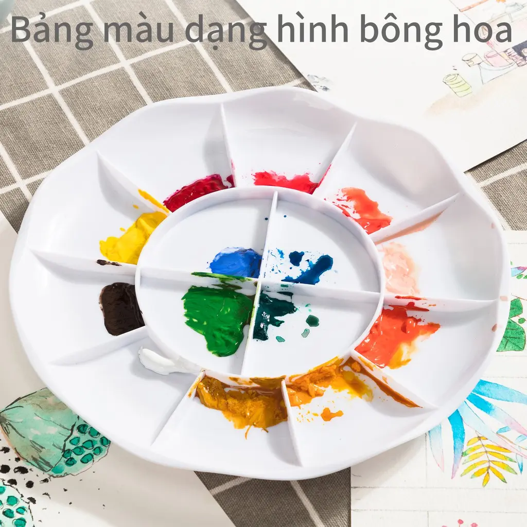 Khay pha màu Deli - 14 ngăn - 1 chiếc - 68306