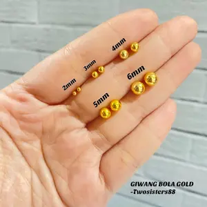 J.A ANTING TUSUK GOLD MOTIF BOLA / GIWANG BOLA Perhiasan