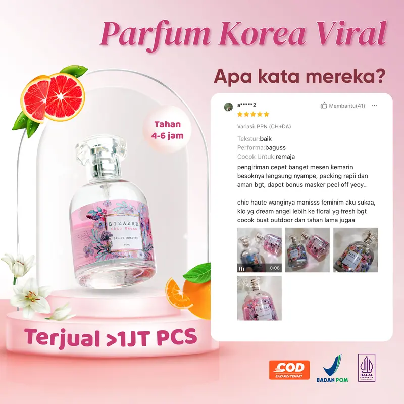 (GRATIS 2 PARFUM) BIZARRE Parfum Wanita EDT - 4 PCS OG VARIANT 1