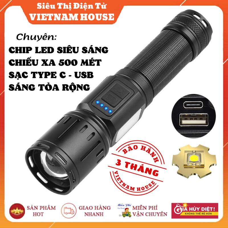 ĐÈN PIN CẦM TAY SIÊU SÁNG XML - F2 CAO CẤP, CHUYÊN CHIẾU XA VÀ PHỦ RỘNG, ĐÈN PIN CẦM TAY HỖ TRỢ LED COB - CHỐNG NƯỚC TỐT.