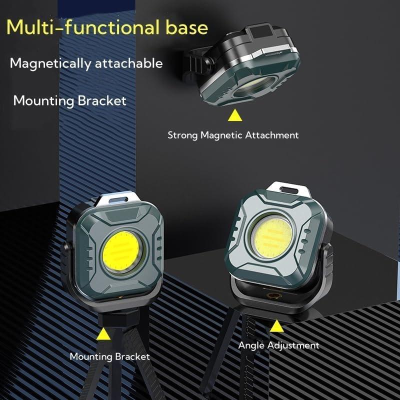 Mini COB Work Light, USB Rechargeable Keychain Light, Magnetic Inspection Light, Camping Light with Multiple Colors Suitable for Hiking Camping Self-defense Emergency Light 5