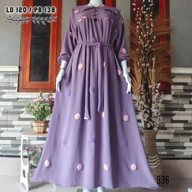 TGC - TERBARU GAMIS JUMBO WANITA CRINCLE POM POM BISA COD SIZE XXL 2