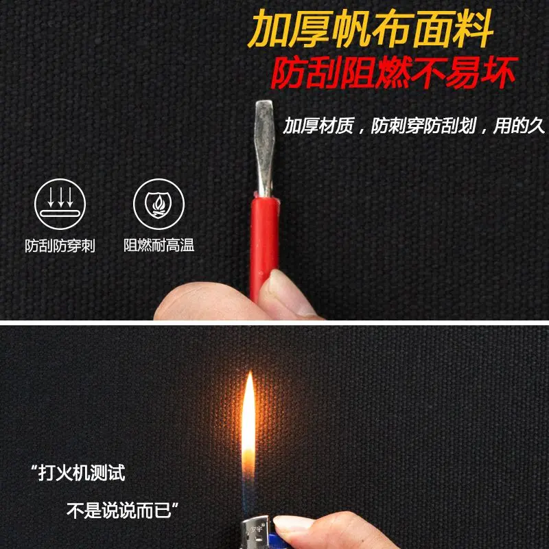 Bộ dụng cụ đa chức năng, Bộ sưu tập 15000 người, Màu đen với lớp lót thêm vải, Túi thợ điện, Túi lưu trữ phần cứng chống mài mòn, Thích hợp cho công trường xây dựng, Bảo vệ Lao động, Túi lớn sửa chữa, Năm 2025 5
