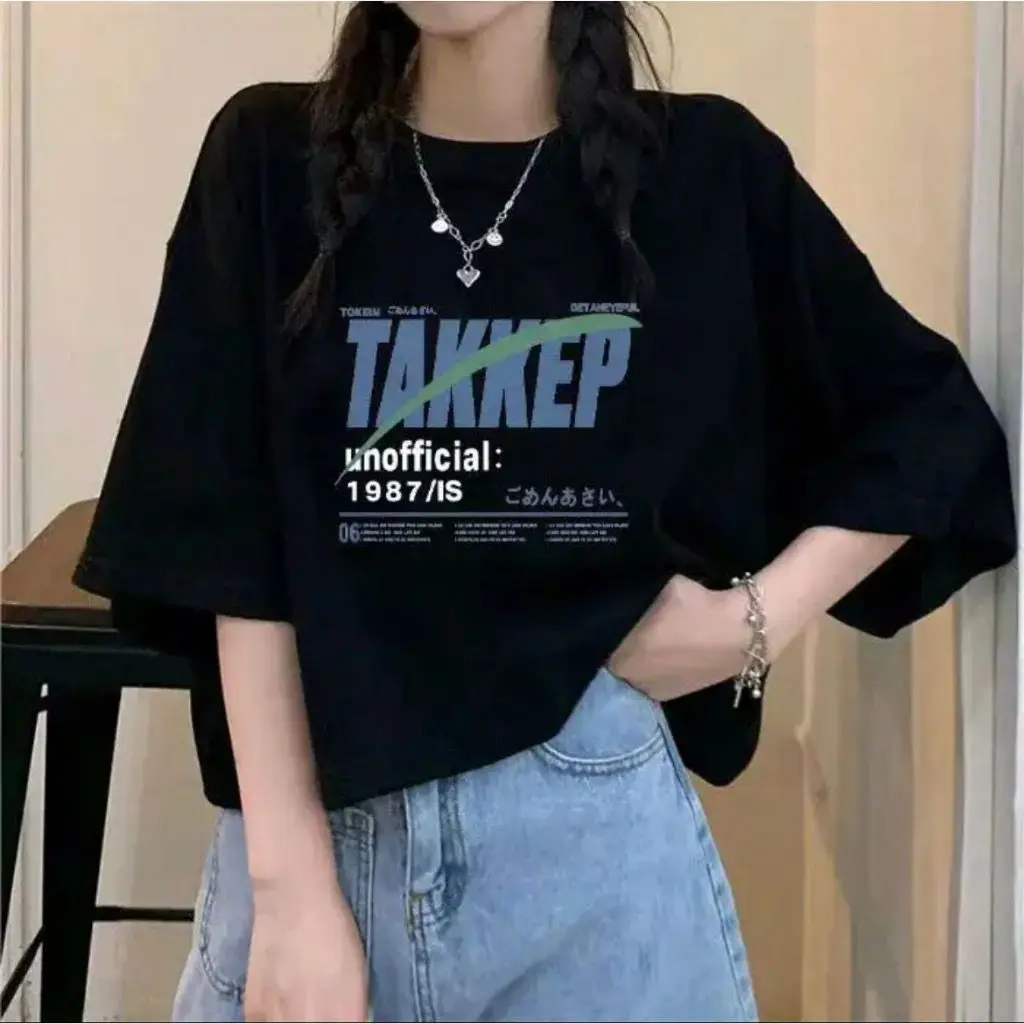 COD Kaos CROP Oversize Wanita - Kaos DistrO Kaos Streetwear Oversize / Baju Kaos Distro MOTIF SUCCEES