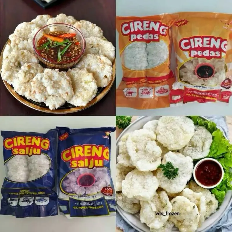 Cireng Pedas Premium Pandawa Tanpa Bumbu Salju Original isi 24 pcs Rujak +-25bj cripsy kriuk renyah gurih cemilan snack