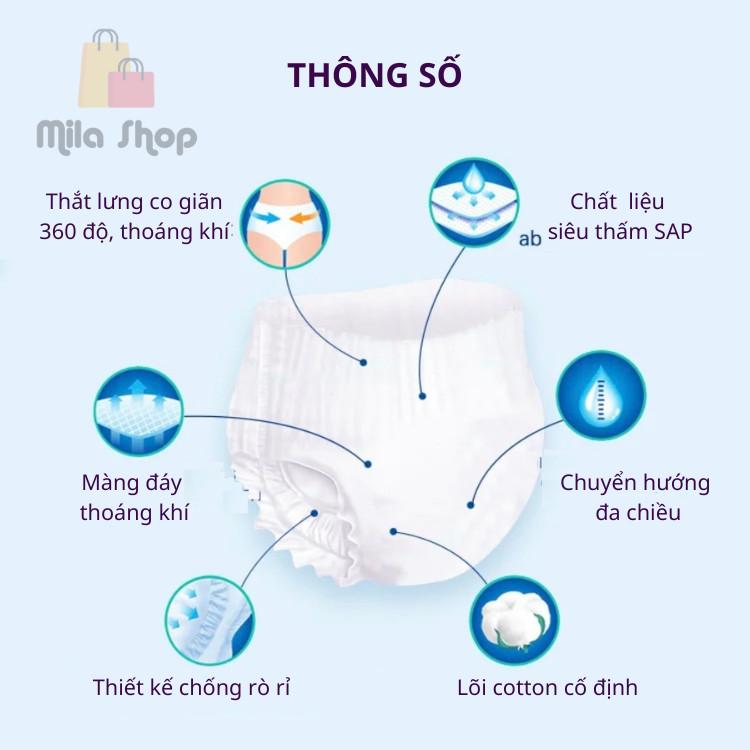 GIÁ RẺ [Combo 50 miếng] Băng vệ sinh quần/ tã bỉm quần sau sinh Veermoon túi 5 miếng - ful size M/L/XL 6