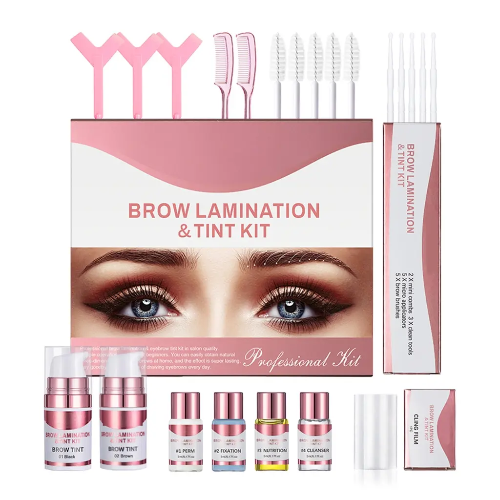 ✪ Brow Lamination Kit Fuller Thicker Brows Easy to Use Includes Perm Brushes
