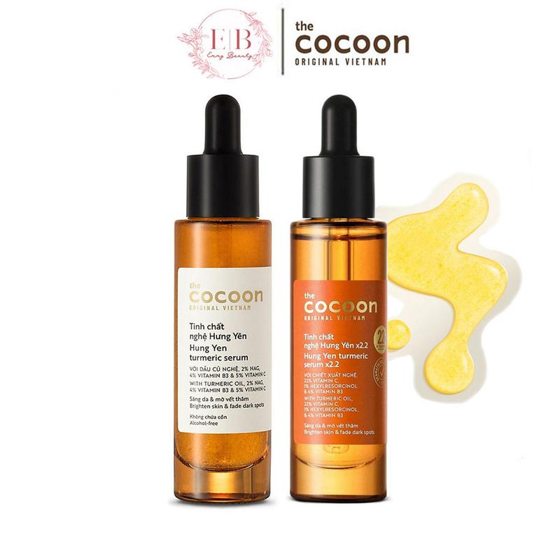 Serum Tinh chất nghệ Hưng Yên cocoon x2.2 - 22% vitamin C 30ml sáng da chuyên sâu mờ vết thâm