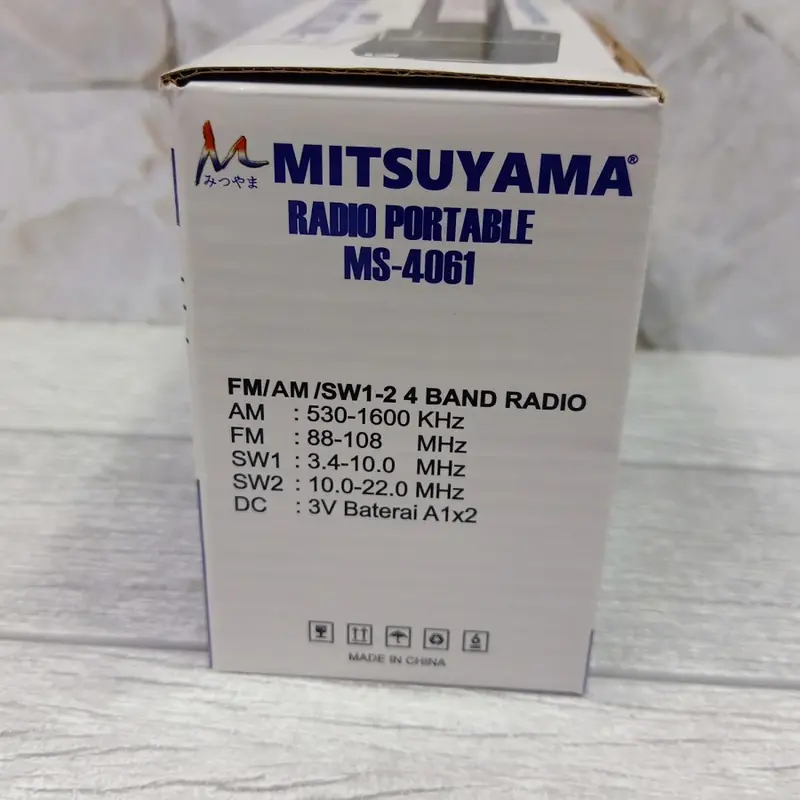 COD Radio Portable Mitsuyama MS-4061 AM/FM/SW1/SW2 4 Band World Radio MS-4061 4