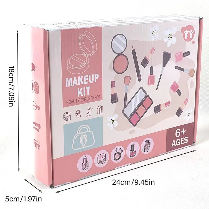 Kids Role Play Makeup Toys for Mummy Fun Time, 1 Set Simulation Cosmetic & Accessories Toy, Creative Pretend Play Toy for Birthday Gift, Party Game Props 1