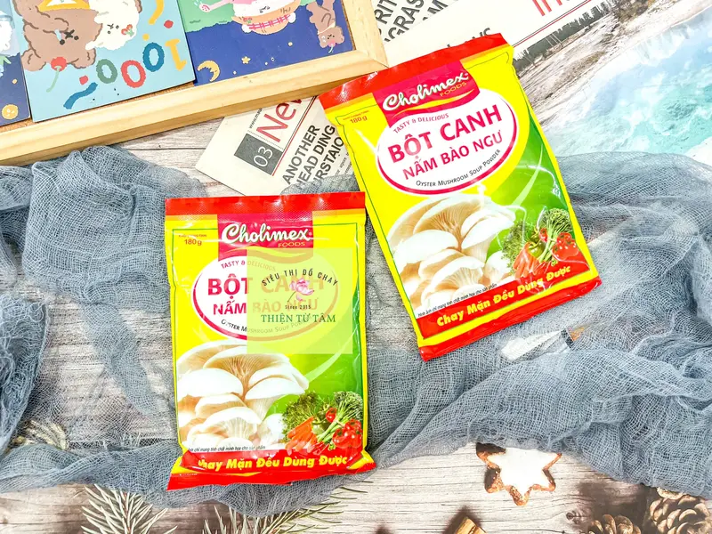 Bột Canh Nấm Hương Vị Ngọt Ngào Từ Nấm Hương Và Nấm Bào Ngư 180G 2