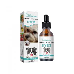 Suero para Glándulas Lagrimales de Perros y Gatos – Elimina Secreciones y Manchas de Lágrimas, Cuidado Externo de los Ojos (20 ml)