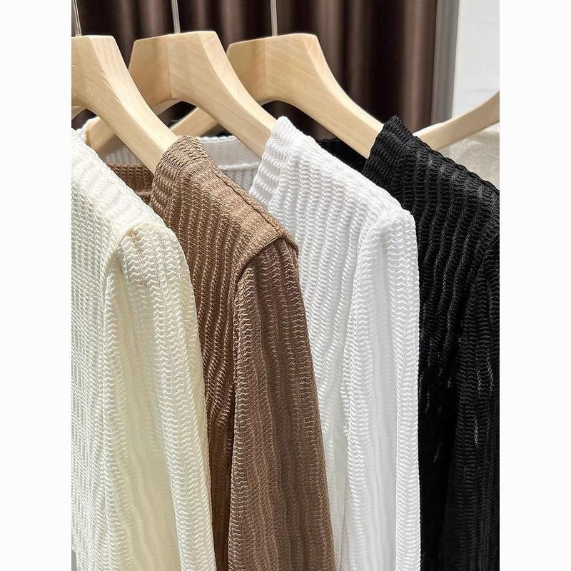 Áo Cardigan Lưới Cappa, Cao Cấp, Dành Cho Mùa Hè Của Phụ Nữ, Váy Phù Hợp, Có Thể Mặc Ngoài Trời, Phong Cách Phương Tây Cao Cấp, Chống Nắng, Áo Ghi Lê Mỏng, Áo Khoác, OOTD 7