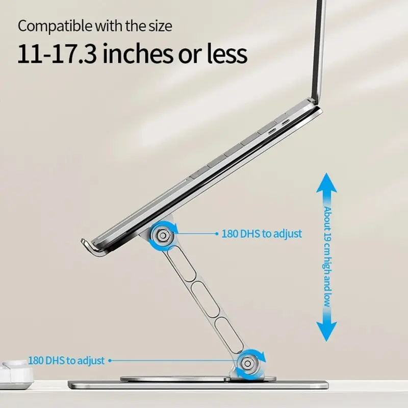 Laptop Stand 360° Rotatable Bisa Dilipat Notebook Tablet Holder Liftable Portable Fold Holder For 10-17.3" Laptop Tablet For ipad MacBook Stand 5