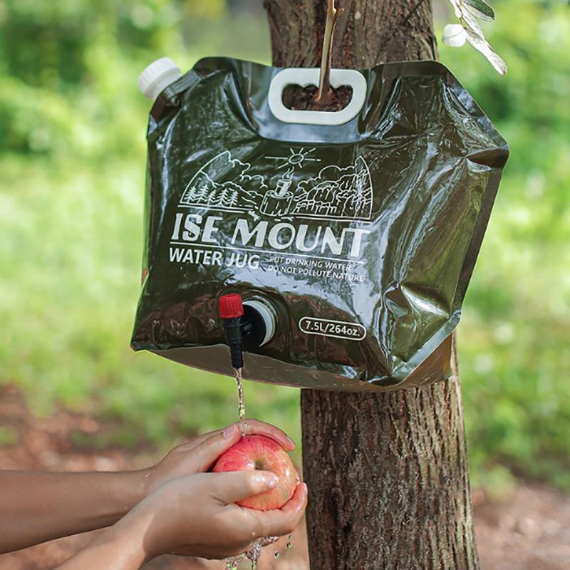 Product Introduction of 2023 New 7.5L Outdoor Folding Water Storage Bag Large Capacity Plastic Bucket With Valve Camping Supplies Portable Water Bag 14