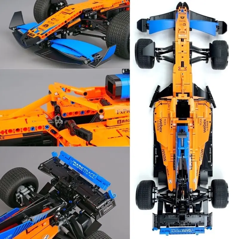 Đồ Chơi Lắp Ráp Technic xe đua F1 cam xanh bản tĩnh tỉ lệ 1:8 với 1432 mảnh ghép giúp tăng tư duy , tính kiên nhẫn - Brick Car Shop chuyên về các mô hình lắp ghép xe 5