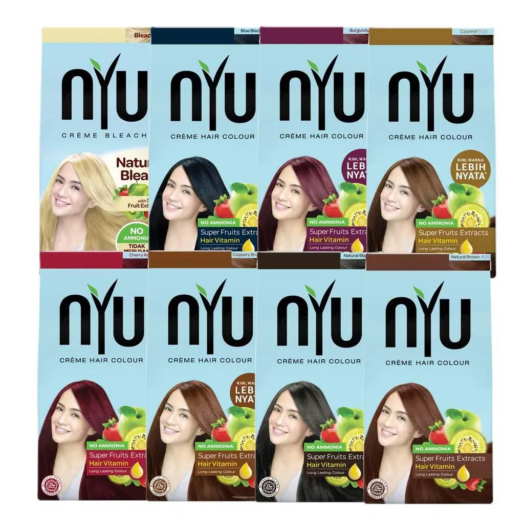 NYU Creme Hair Colour Pewarna Rambut / Cat Rambut Natural tanpa Amonia ...