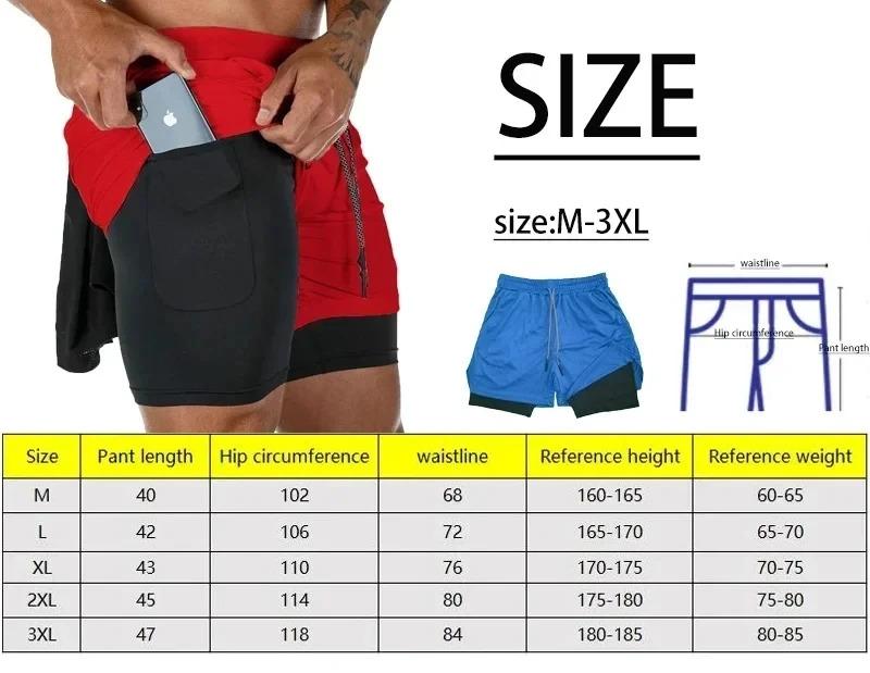 Product Introduction of Quần Đùi Thể Thao Hai Trong Một, Dành Cho Nam Giới, Thoáng Khí Và Thường Ngày, Nhanh Khô, Quần Đùi Hai Lớp, Thích Hợp Để Chạy Bộ Mùa Hè, Đồ Quần Áo Thể Thao, Có Cỡ M-3XL 0