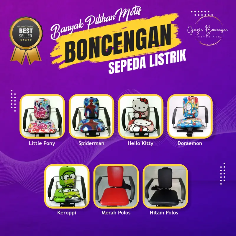 kursi Boncengan Sepeda Listrik| Kursi Boncengan tambahan depan Sepeda Listrik anak Boncengan Sepeda Listrik anak exotic Dewasa Motor 8