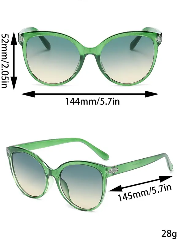 Unisex Elegant Vintage Cat Eye Frame Sunglasses, Trendy Y2k Sunglasses for Everyday Use, Sun Protection Outdoor Accessories for Women & Men 2025 New Year Sunglass 7