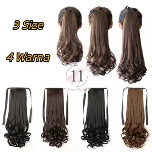 Hair Clip Curly Hair Clip Ponytail Tali 38cm/48cm/58cm Black Brown Coklat