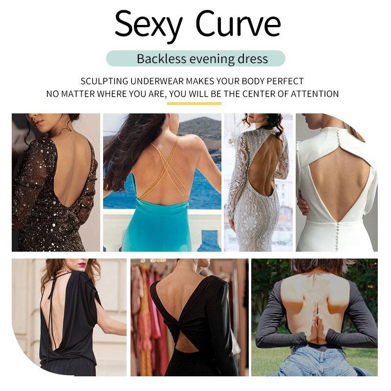 Product Introduction of One-piece bra bodyshaper invisible shoulder halter dress seamless deep V Shapewear Lingerie Lady Compression Women Womenswear Comfort Innerwear 10
