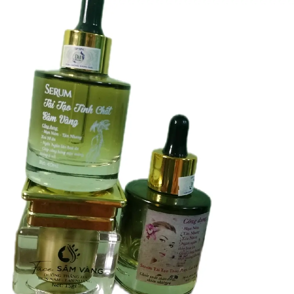 Combo 2 SERUM TÁI TẠO DA TINH CHẤT SÂM KÈM KEM DƯỠNG MỜ THÂM SẠM NÁM TÀN NHANG ĐỒI MỒI