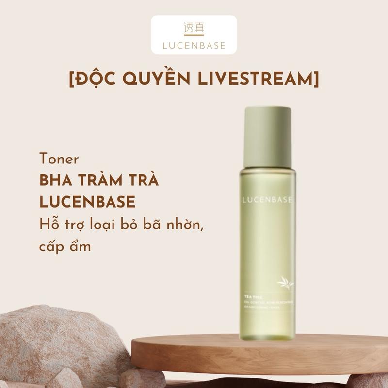 [DEAL ĐỘC QUYỀN LIVESTREAM] Toner BHA tràm trà Lucenbase làm sạch bã nhờn, cấp ẩm cho da 150ml