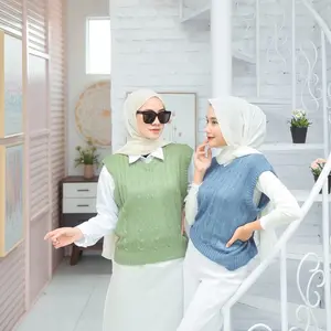 Vest Cable Knit / Rompi Rajut Wanita Model Tali Lilit Casual Stylish Casual