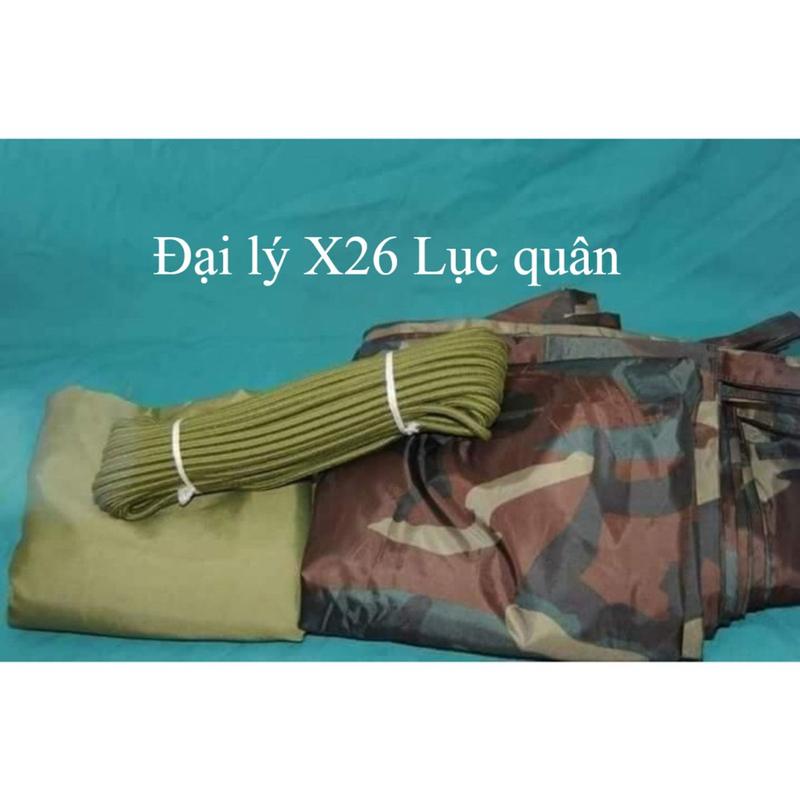 Tấm tăng che võng, dựng lều - võng - cuộn dây 16m, Tấm mưa nilon, tấm bạt trải đi phượt dã ngoại 6