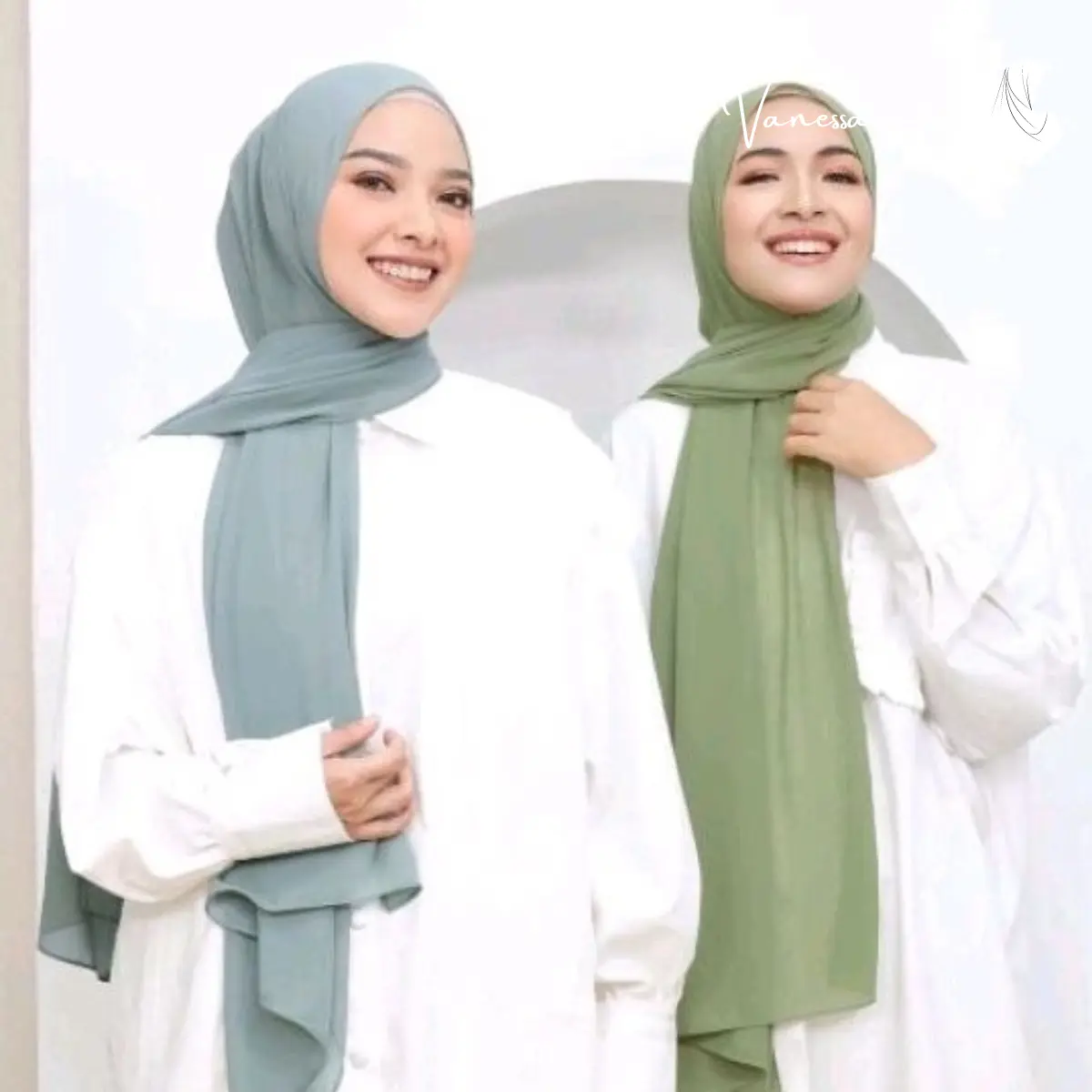 Vanessa Hijab - Kerudung Pashmina Ceruty Babydoll || Hijab Pashmina || Jilbab Syal Pasmina Bahan Ceruty Muslim Wanita