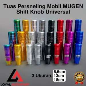 Shift Knob Mugen Universal Tuas Persneling Gear Shift Mobil Toyota Honda Daihatsu Suzuki Mitsubishi Plug n Play Harga Satuan - Rainbow, 18CM