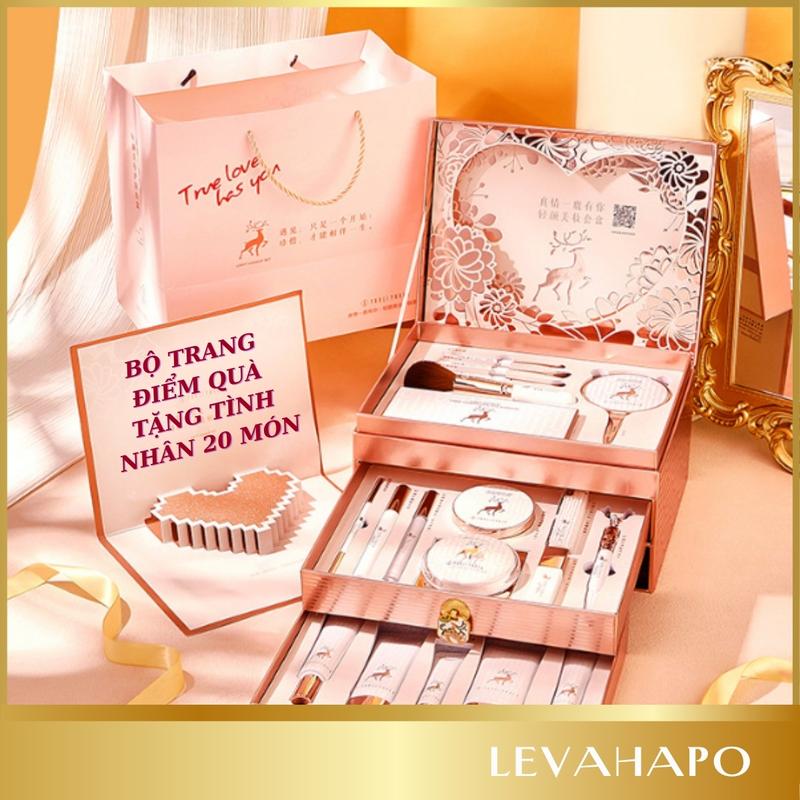 Bộ Trang Điểm Tuần Lộc 20 món Nội Địa Trung Làm Đẹp Quà Tặng Makeup Chăm Sóc Sắc Đẹp  Perfume Cosmetic Phấn Phủ Bảng Phấn Mắt Women Nữ Son Mỹ Phẩm Son Môi Kem Lót Son Kem Tẩy Trang Xịt Thơm