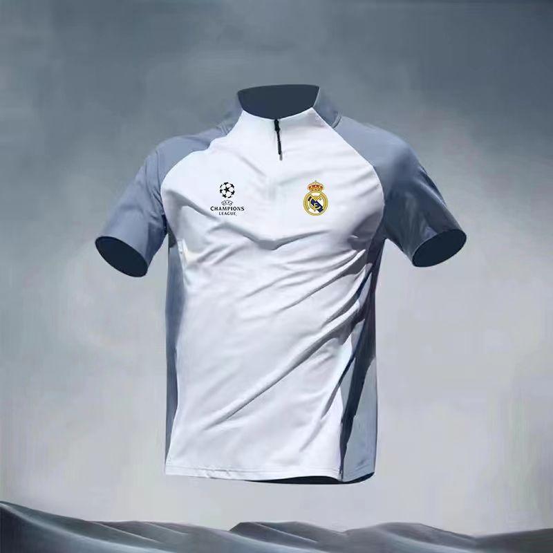 Product Introduction of Bộ Đồ Tập Luyện Bóng Đá Mùa Hè, 2324 Champions League Mới Real Madrid, Bộ Đồ Thể Thao Cho Nam, Áo Phông Chạy Bộ Nhanh Khô Và Quần Đùi Top 11