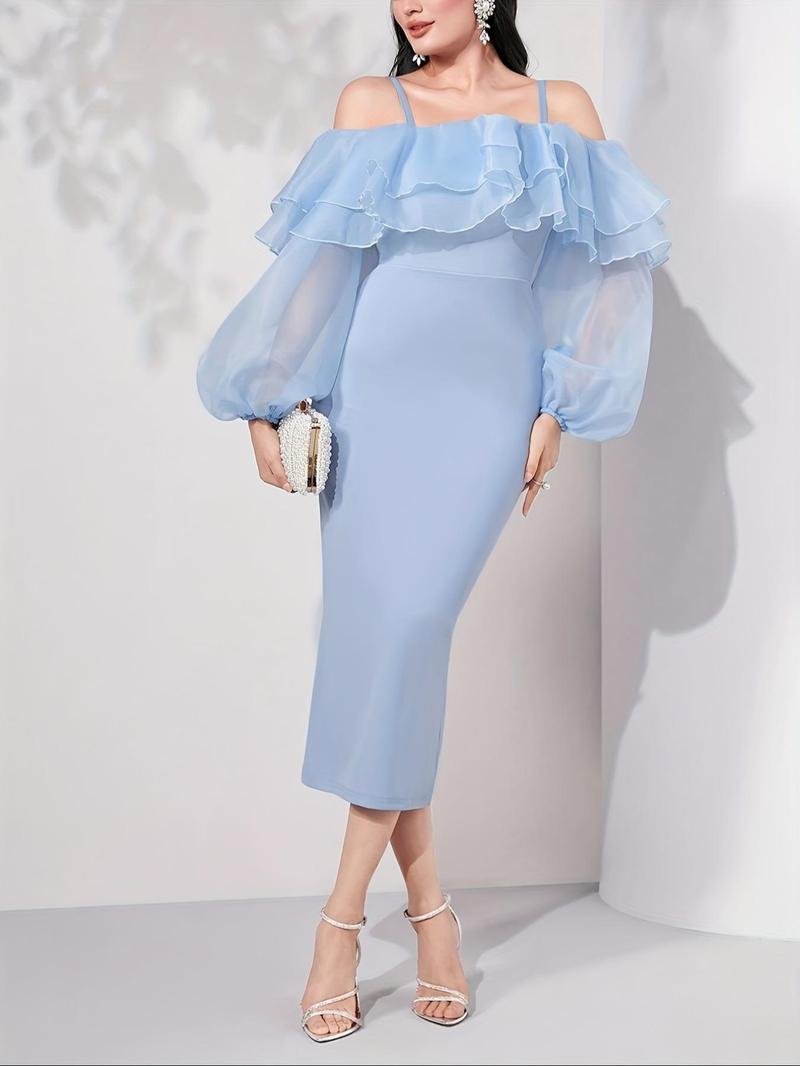 Product Introduction of Women's Plain Dress, Elegant Dress for Party Holiday Wedding, Ladies Clothes for Summer 4