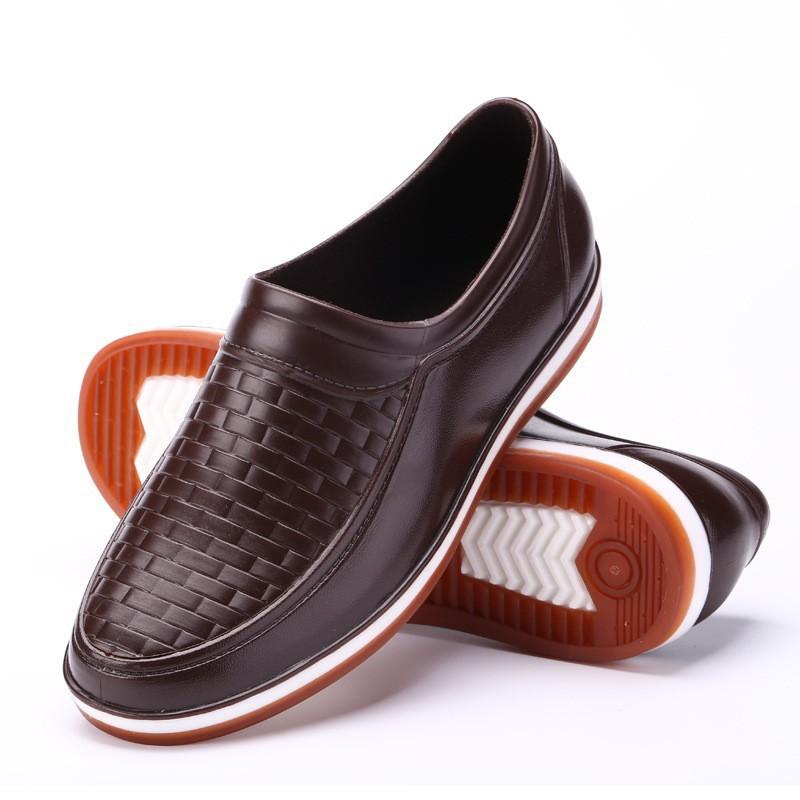 Giày Lười Nam Công Sở, Đi Mưa Chống Nước, Giày Cao Su Non, Giày Lười Nam Chống Nước Không Nhàu Phong Cách Thời Trang Công Sở, Dạo Phố Cá Tính Shoes