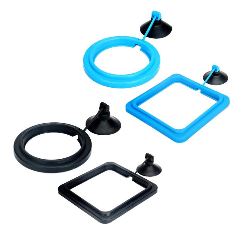 Yica 2pcs Fish Tanks Feeding Rings Small Fishes Feeders Rings Circle Buoyance Fish Feeders for Easy Installation And Cleaning 6