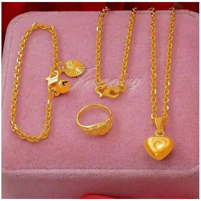 PROMO ... SET PERHIASAN WANITA LAPIS Titanium 24K BISA COD