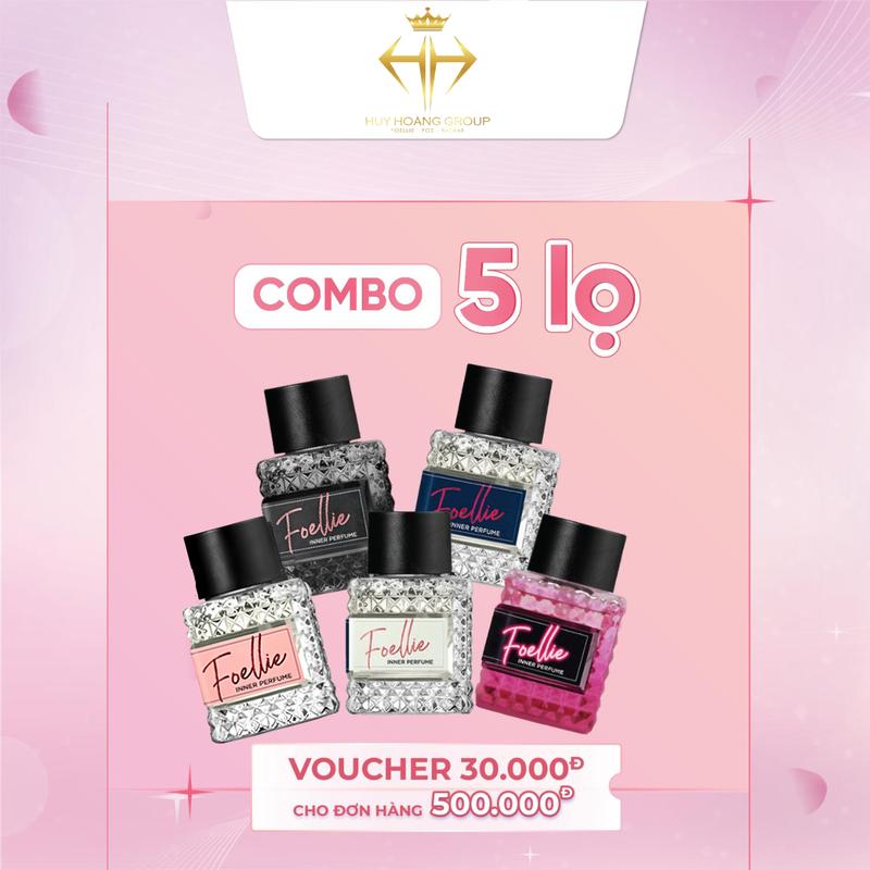 [COMBO 5 LỌ] Nước hoa Foellie Inner Perfume 10ml dành cho vùng kín - Cosmetic Women Perfume Mỹ Phẩm Xịt Thơm - Thương hiệu Hàn Quốc