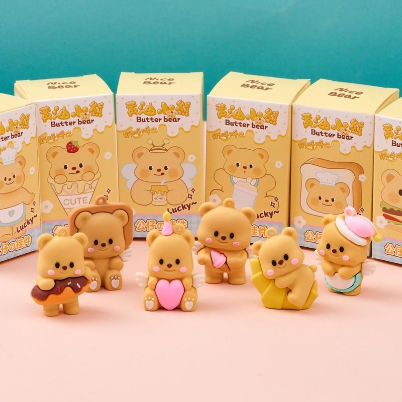 Product Introduction of กล่องตาบอดหมีเนย, ขายร้อน, น่ารักและน่าสนใจ, ตกแต่งเรซินหมีขนมแสนสนุก, ของขวัญสำหรับเพื่อน, สไตล์ดาราอินเทอร์เน็ต 4