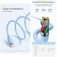Gambar BASEUS Kabel Data Jelly Liquid Silica Gel USB to Lightning Fast Charging Cable Casan Original Ori - Hitam dari Pampam Shop Kab. Tangerang 2 Tokopedia