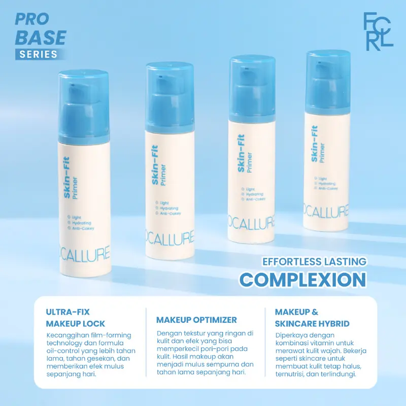 FOCALLURE Skin-Fit Primer Anti-Cakey Locks Makeup Oil-Control Hybrid Probase 3