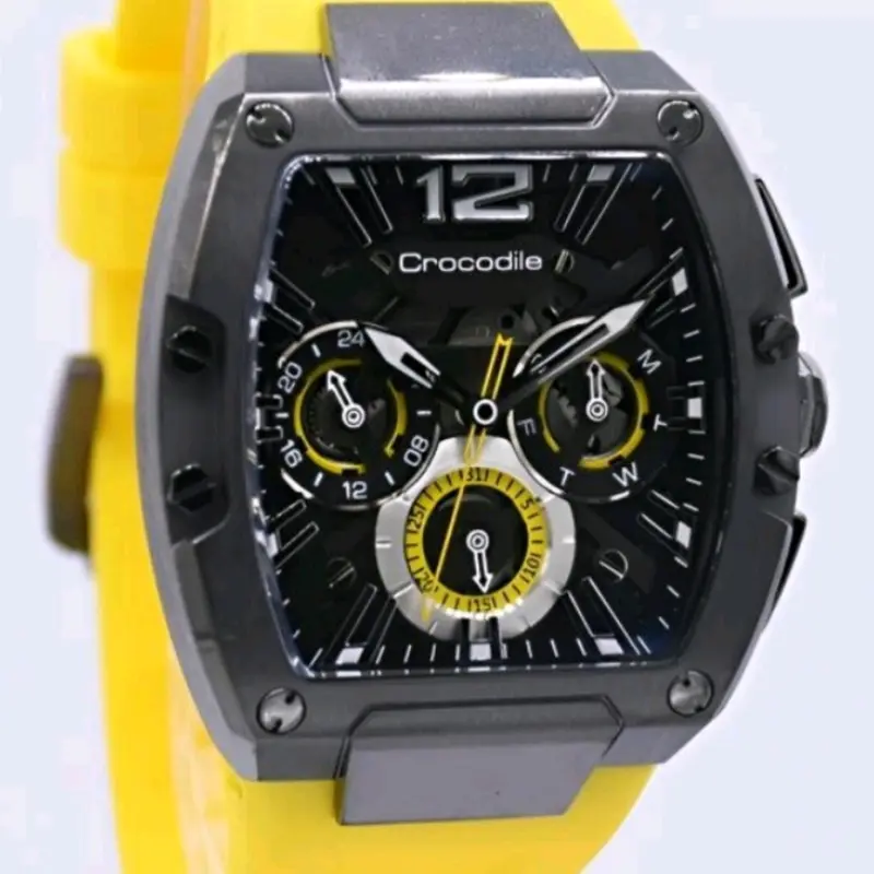 Jam Tangan Crocodile Original CM-42 Tali Silikon Sport Casual Sports Luxury Analog 4