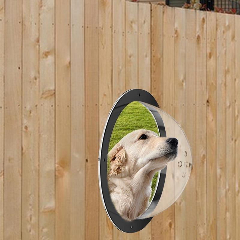 Product Introduction of Practical Pet Peek Window Transparent Dome Dog Window With Air Holes Pet Supplies for Puppy 7